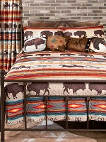 Wrangler Western Stripe 3-Piece King Quilt Bedding Set in Brown