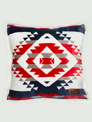 Wrangler Red White Blue Southwest Plush Throw Pillow:Multi:One Size