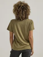 Women's Chasing Cowboys Tee Burnt Olive
