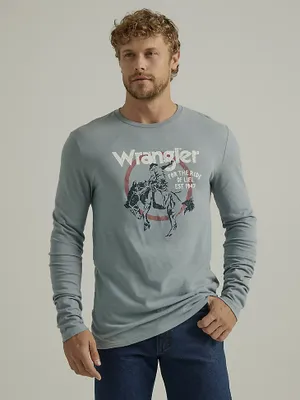 Mens Ride of Life Long Sleeve T-Shirt:Tradewinds Grey:L