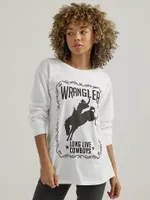 Women's Long Sleeve Vintage Rodeo Tee Bright White