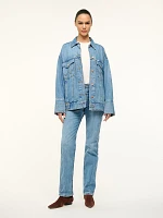 Wrangler + STAUD The Biggest Jean Jacket Mid Blue