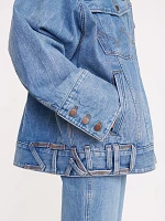 Wrangler + STAUD The Biggest Jean Jacket Mid Blue