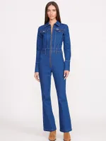 Wrangler + STAUD The Body Jumpsuit Dark Rinse