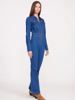 Wrangler + STAUD The Body Jumpsuit Dark Rinse