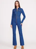 Wrangler + STAUD The Body Jumpsuit Dark Rinse