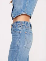 Wrangler + STAUD The Bikini Jean Mid Blue