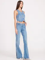 Wrangler + STAUD The Bikini Jean Mid Blue