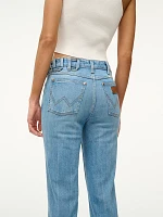 Wrangler + STAUD The Straight Cut Jean Mid Blue