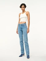 Wrangler + STAUD The Straight Cut Jean Mid Blue