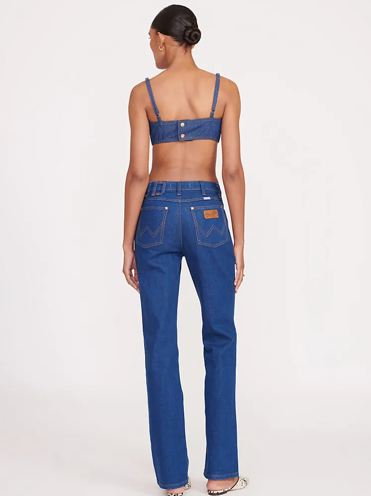 Wrangler + STAUD The Straight Cut Jean Dark Rinse