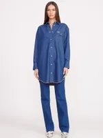 Wrangler + STAUD The Oversized Western Shirt Dark Rinse