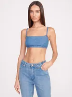 Wrangler + STAUD The Jean Bikini Top Mid Blue