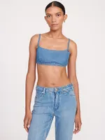 Wrangler + STAUD The Jean Bikini Top Mid Blue