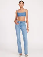 Wrangler + STAUD The Jean Bikini Top Mid Blue