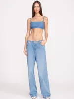 Wrangler + STAUD The Jean Bikini Top Mid Blue