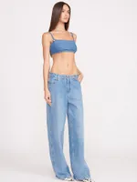 Wrangler + STAUD The Jean Bikini Top Mid Blue