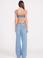 Wrangler + STAUD The Jean Bikini Top Mid Blue