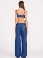 Wrangler + STAUD The Jean Bikini Top Dark Rinse