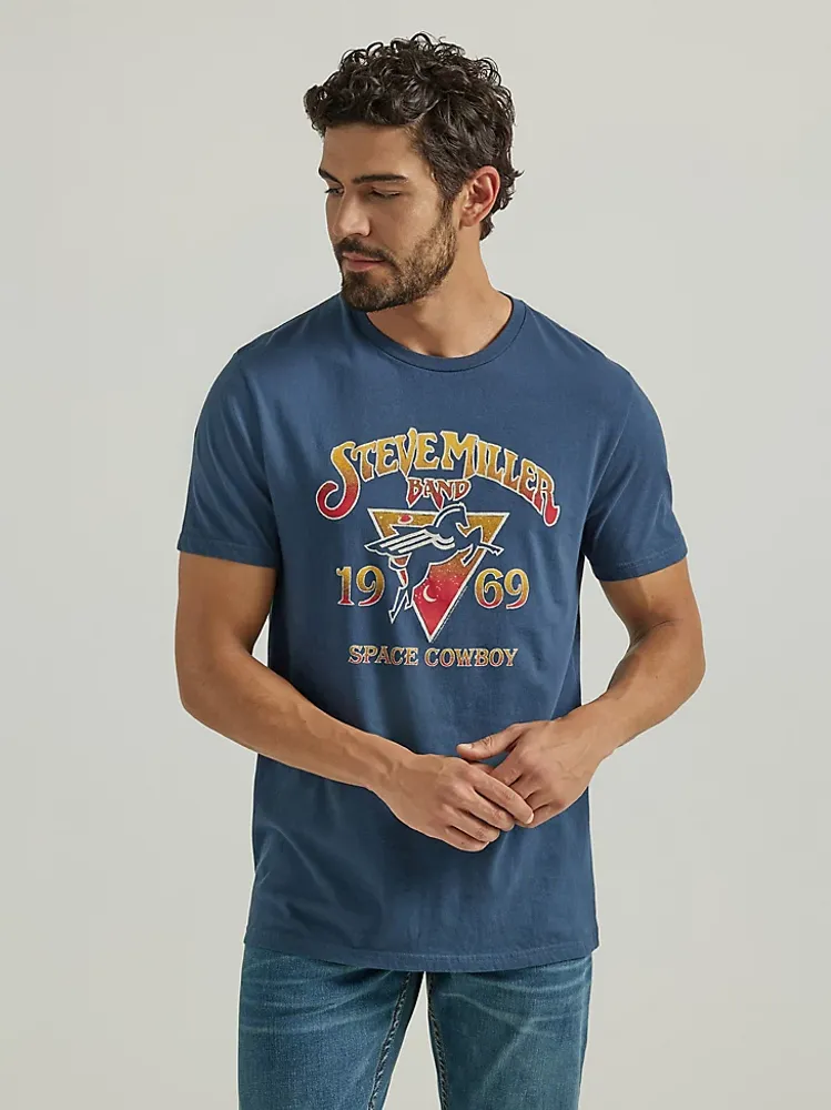 Steve Miller Band Graphic T-Shirt:Midnight Navy:S