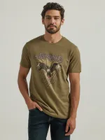 Skull and Snake Logo T-Shirt Burnt Olive