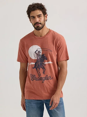 Men's Lassoing Cowboy Graphic T-Shirt Redwood Heather