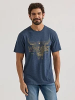 Men's Short Sleeve Steerhead Logo Graphic T-Shirt Dark Sapphire Heather