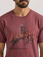 Men's Bucking Horse Graphic T-Shirt Burgundy Heather