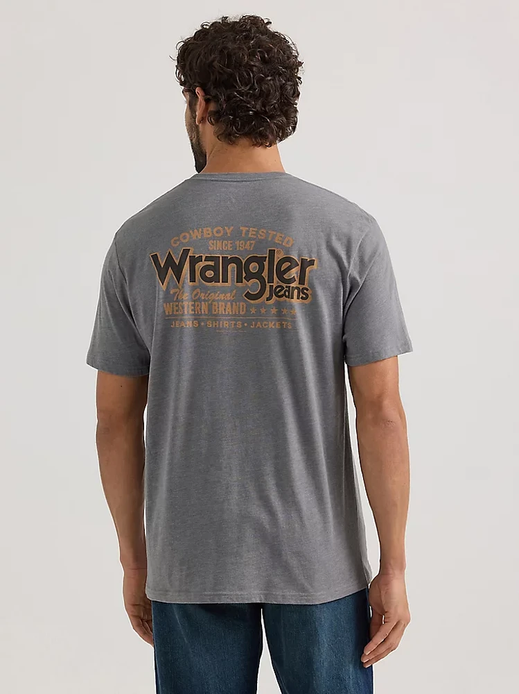 Men's Wrangler Back Graphic T-Shirt Graphite Heather