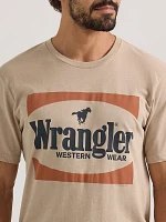 Men's Wrangler Western Wear Graphic T-Shirt Trench Coat Heather