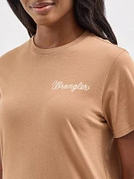 Women's Wrangler Western Back Graphic Reg Fit Tee Tobacco Road