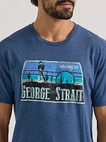 Men's George Strait Short Sleeve Graphic T-Shirt Dark Denim Heather