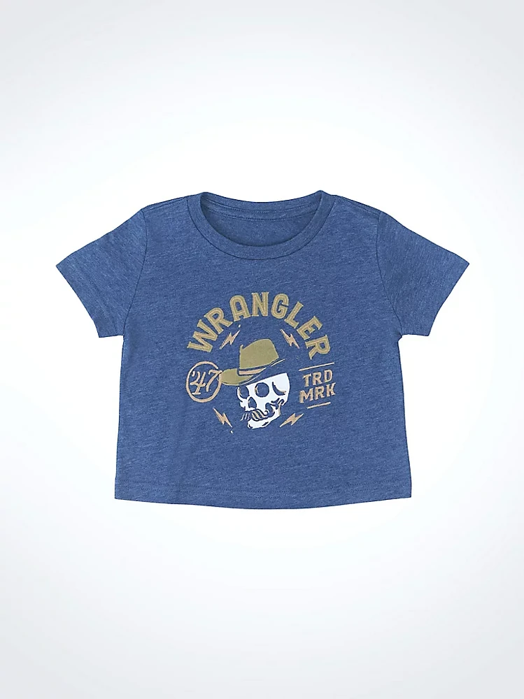 Little Boy's Short Sleeve Graphic T-Shirt Dark Denim Heather