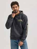 Men's 1947 Wrangler Logo Pullover Hoodie Washed Black