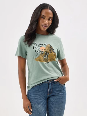 Women's Wrangler Southwestern Graphic Regular Fit Tee Willd Lily