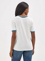 Women's Wrangler Logo Ringer Tee Mallow