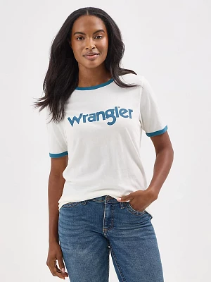 Women's Wrangler Logo Ringer Tee Mallow