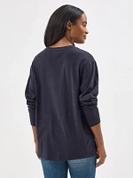 Women's Wrangler Graphic Long Sleeve Relaxed Tee Dark Navy