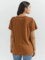 Women's Wrangler Western Graphic Boyfriend Tee Toffee