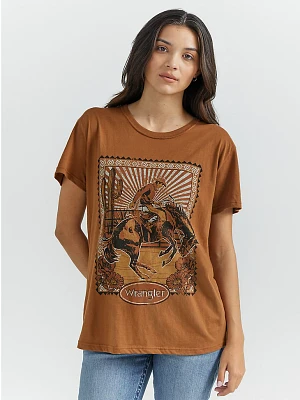 Women's Wrangler Western Graphic Boyfriend Tee Toffee