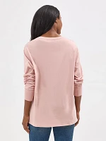 Women's Wrangler Graphic Long Sleeve Relaxed Tee Misty Rose