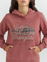 Women's Wrangler Horse Stampede Hoodie Cowhide