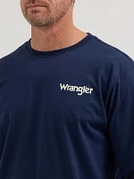 Wrangler® FR Flame Resistant Long Sleeve Back Graphic T-Shirt Navy