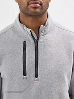 Wrangler® FR Flame Resistant Quarter Zip Pullover Grey Heather