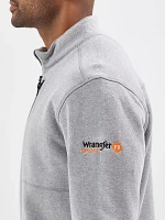 Wrangler® FR Flame Resistant Quarter Zip Pullover Grey Heather