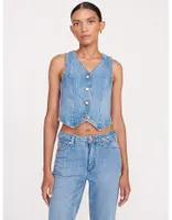 Wrangler + STAUD The Vest Mid Blue