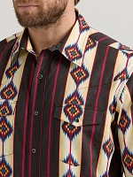 Men's Checotah® Long Sleeve Western Snap Printed Shirt Sunset Stripe