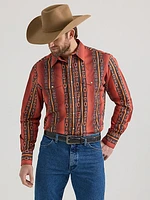 Men's Checotah® Long Sleeve Western Snap Printed Shirt Rusty Orange