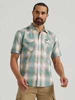 Men's Short Sleeve Plaid Shirt Sea Spray