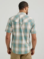 Men's Short Sleeve Plaid Shirt Sea Spray